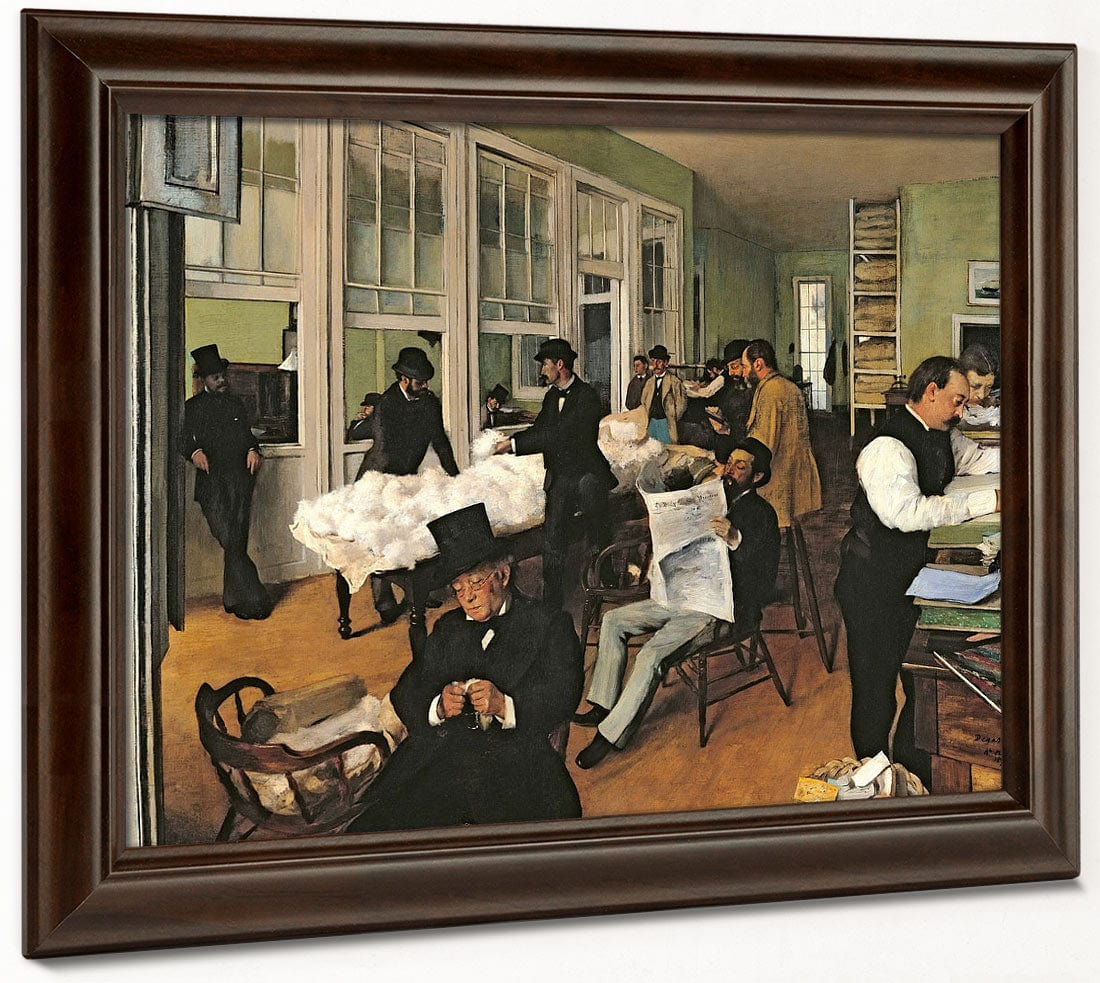 The Cotton Exchange, New Orleans By Edgar Degas Fine Art Print 2