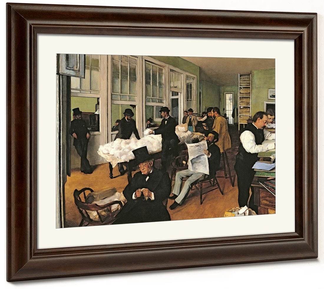 The Cotton Exchange, New Orleans By Edgar Degas Fine Art Print 2