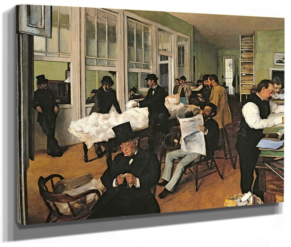 The Cotton Exchange, New Orleans By Edgar Degas Fine Art Print 2