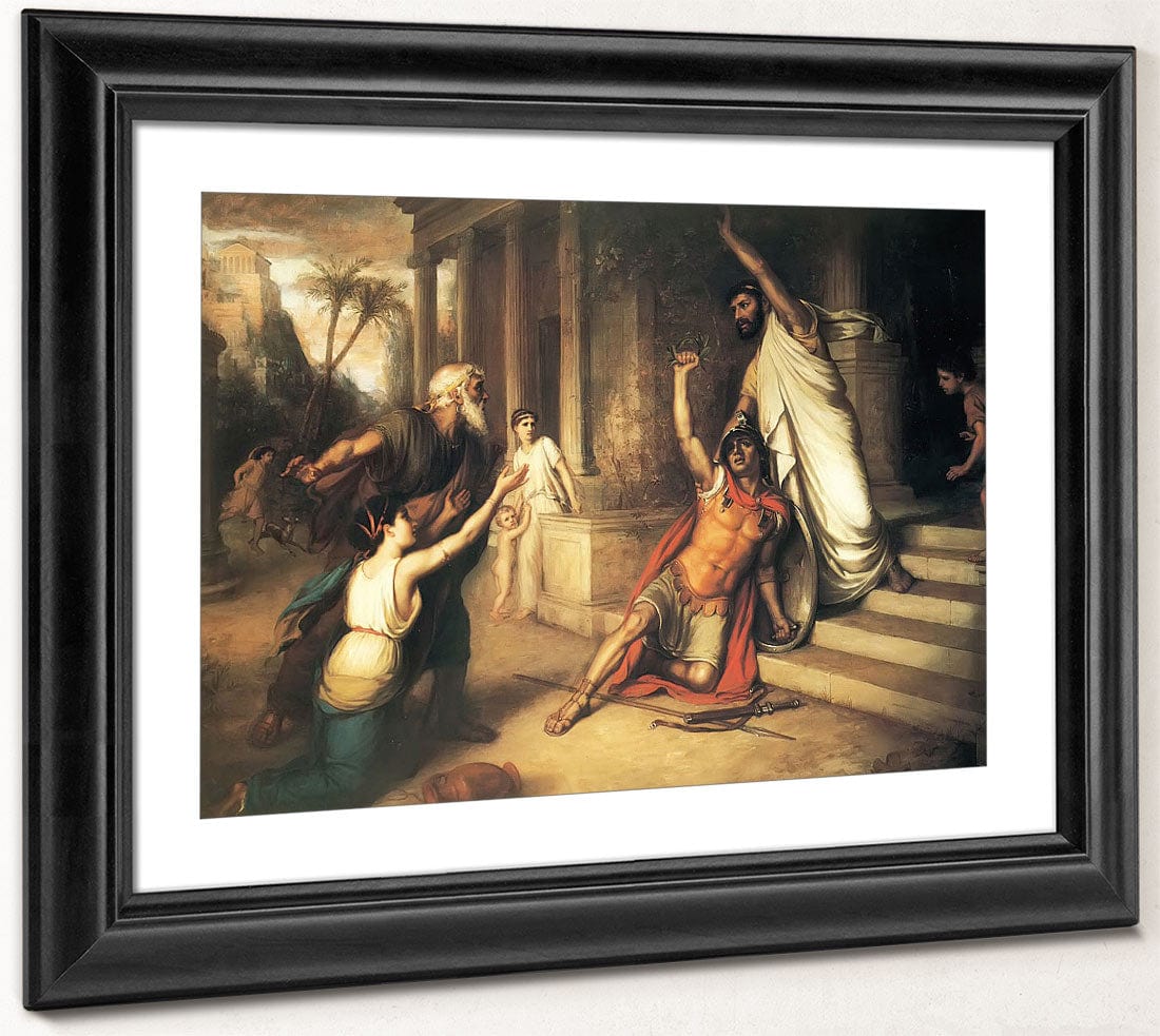 The Death Of Cocles By John Waterhouse Fine Art Print 2