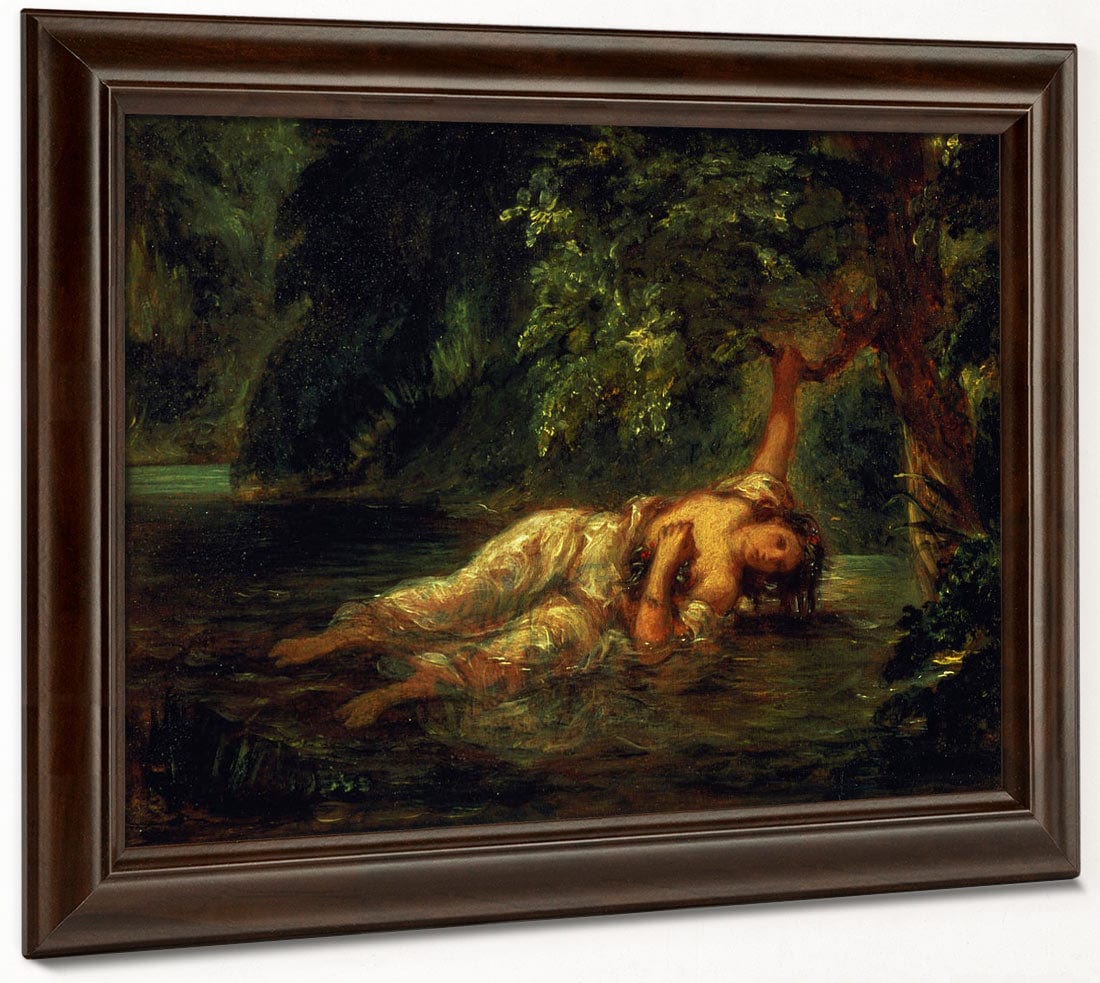 The Death Of Ophelia By Ferdinand Victor Eugene Delacroix Fine Art Print 2