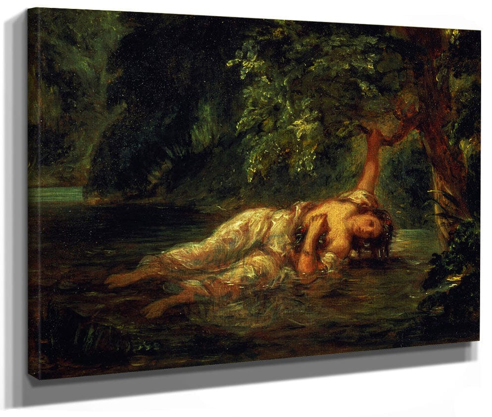 The Death Of Ophelia By Ferdinand Victor Eugene Delacroix Fine Art Print 2