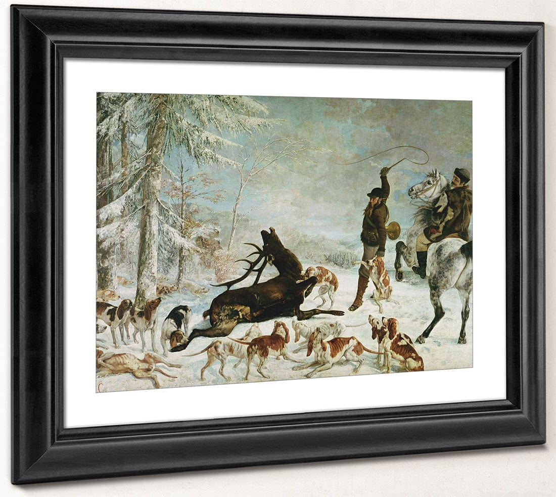 The Death Of The Deer By Jean Desire Gustave Courbet Fine Art Print 2