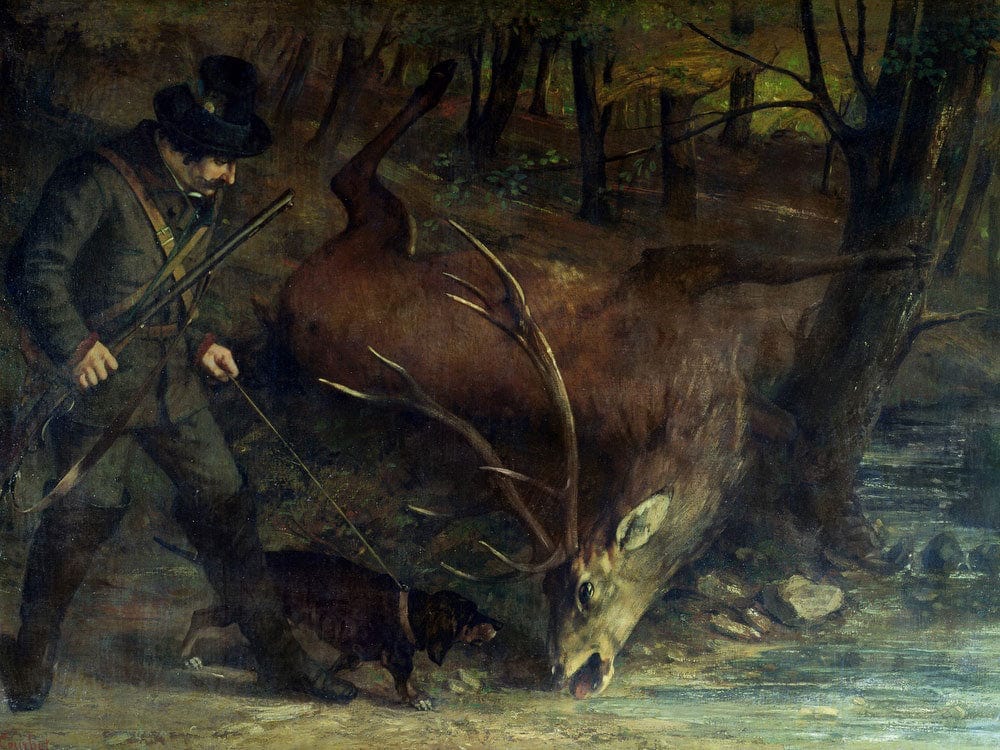 The Death Of The Stag By Jean Desire Gustave Courbet Fine Art Print 2