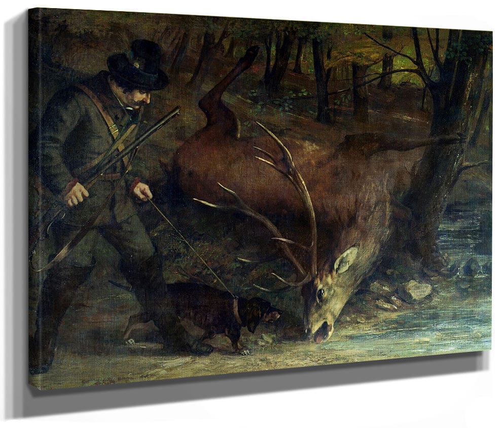 The Death Of The Stag By Jean Desire Gustave Courbet Fine Art Print 2