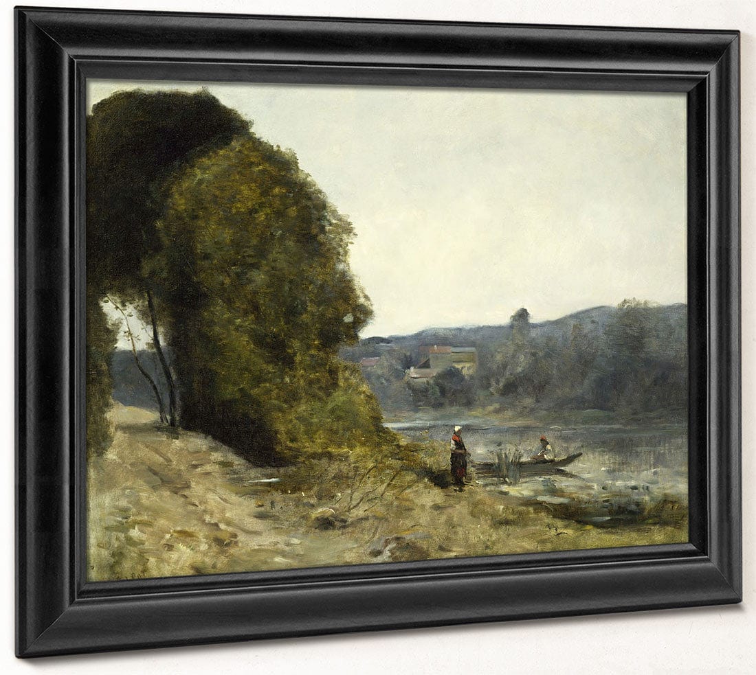 The Departure Of The Boatman By Jean Baptiste Camille Corot Fine Art Print 2