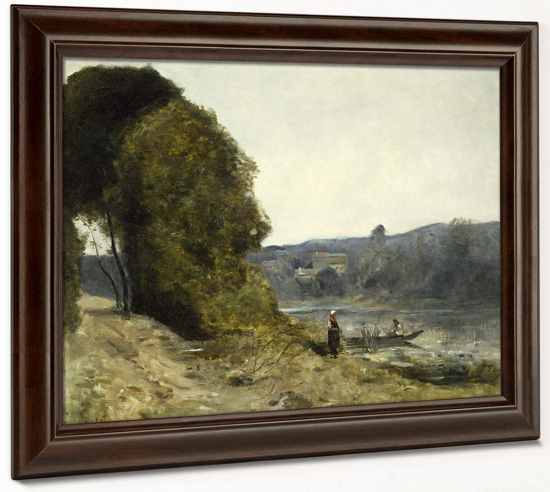 The Departure Of The Boatman By Jean Baptiste Camille Corot Fine Art Print 2