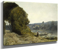 The Departure Of The Boatman By Jean Baptiste Camille Corot Fine Art Print 2