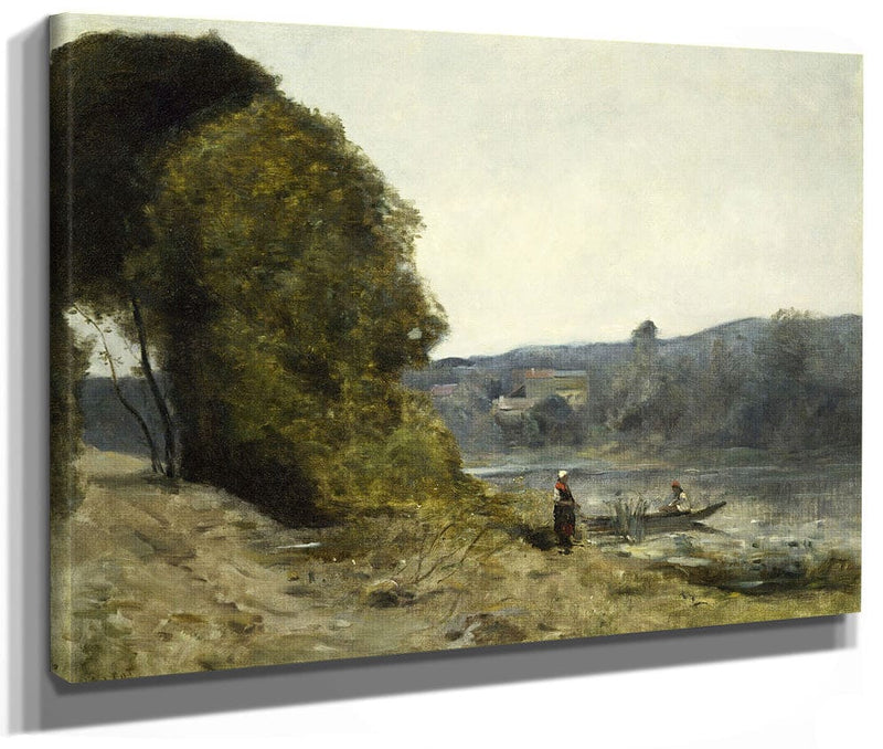 The Departure Of The Boatman By Jean Baptiste Camille Corot Fine Art Print 2