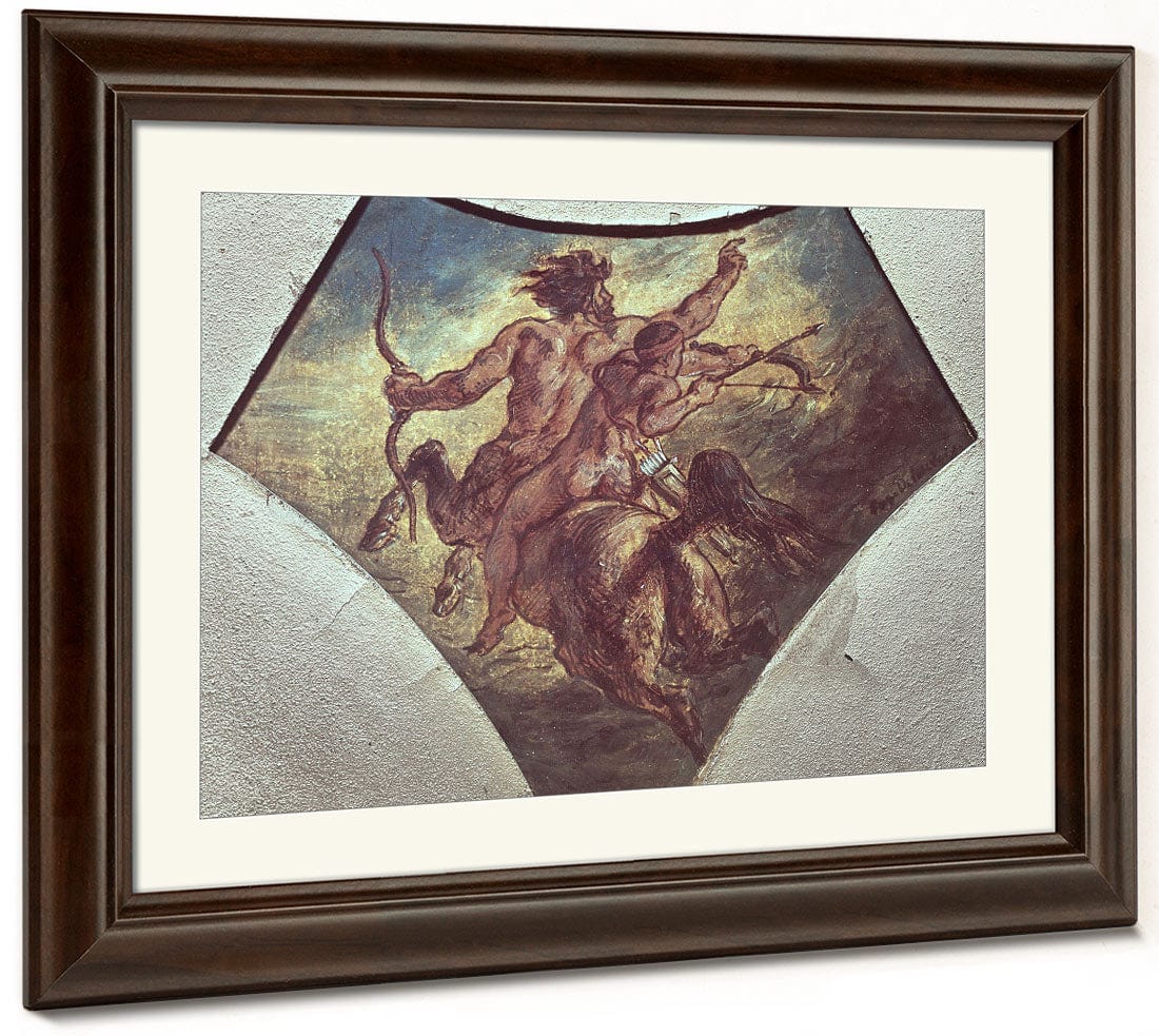 The Education Of Achilles (Replica Of The First Sketch Made For One Of The Four Pendentives In The Coupole De La Poesie In The Chamber Of Deputies By Ferdinand Victor Eugene Delacroix Fine Art Print 2