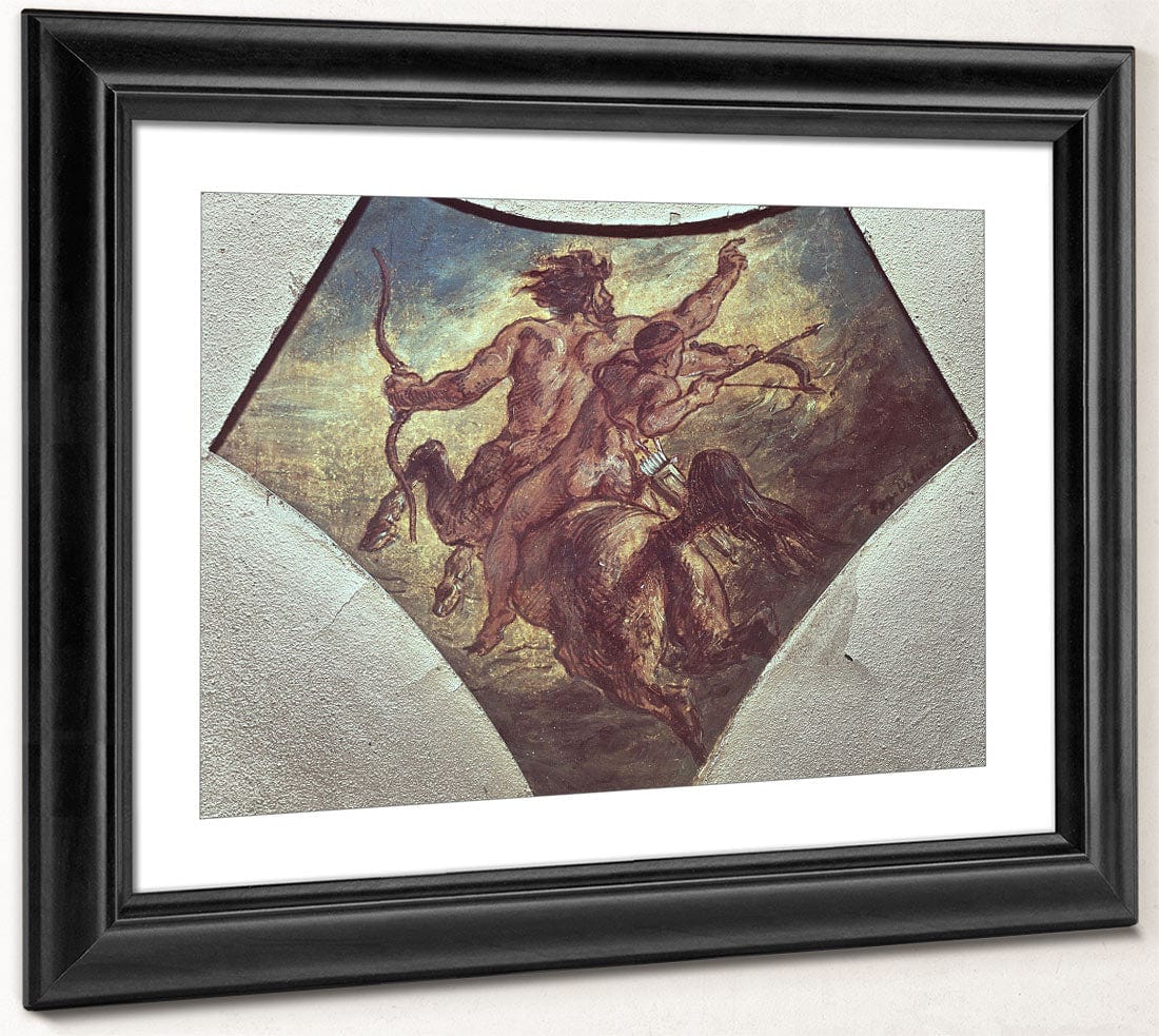 The Education Of Achilles (Replica Of The First Sketch Made For One Of The Four Pendentives In The Coupole De La Poesie In The Chamber Of Deputies By Ferdinand Victor Eugene Delacroix Fine Art Print 2