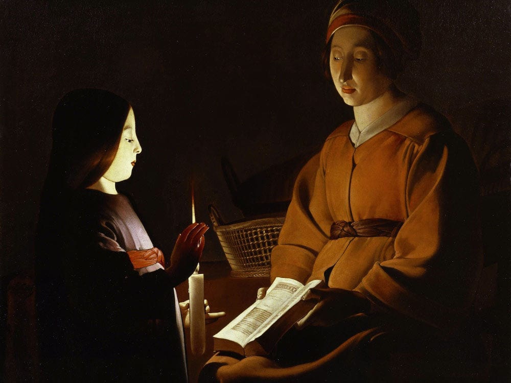 The Education Of The Virgin 1650 By Georges De Latour Fine Art Print 2