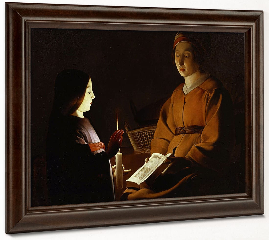 The Education Of The Virgin 1650 By Georges De Latour Fine Art Print 2