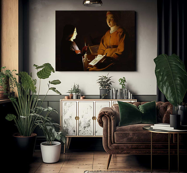 The Education Of The Virgin 1650 By Georges De Latour Fine Art Print 2