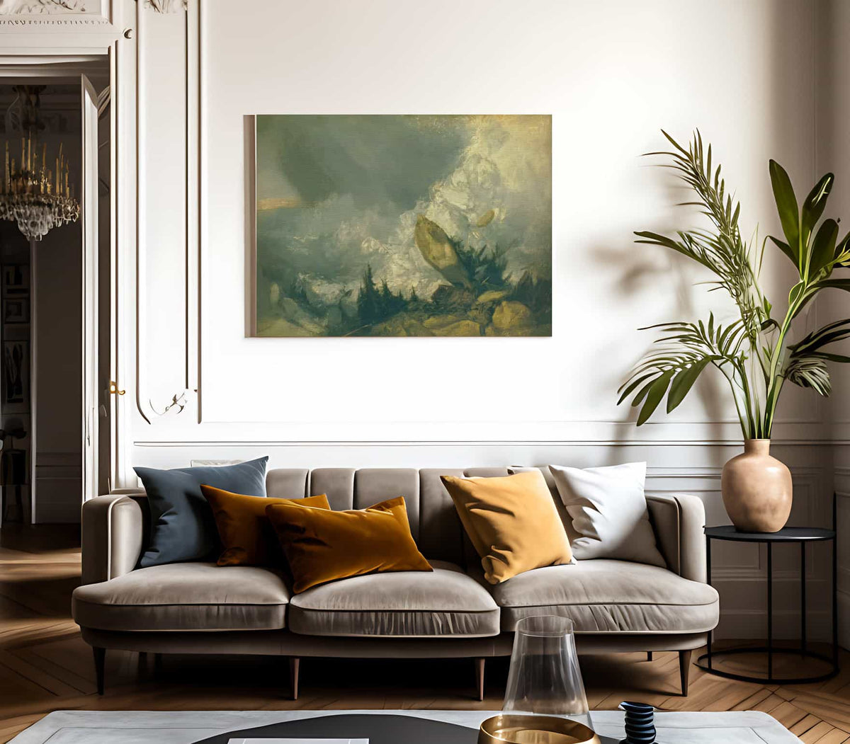 The Fall Of An Avalance In The Grisons By Jwm Turner Fine Art Print 2