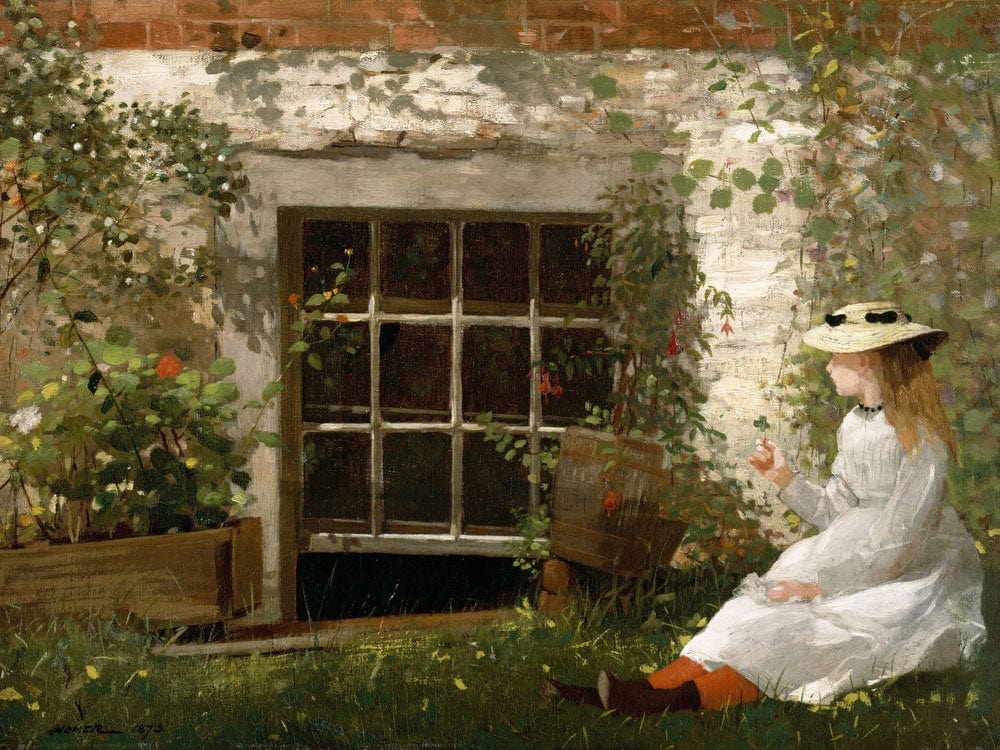 The Four Leaf Clover By Winslow Homer Fine Art Print 2