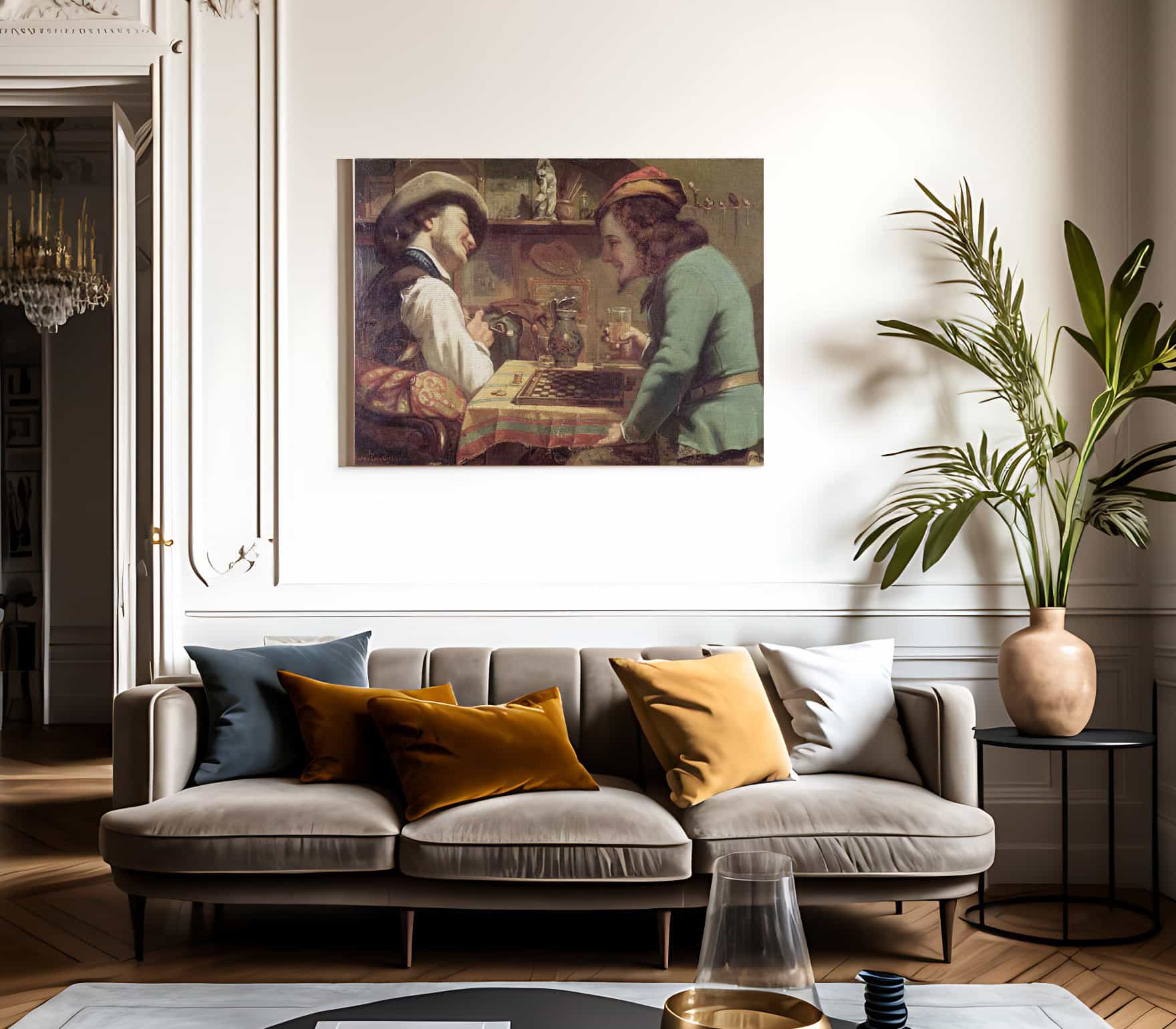 The Game Of Draughts By Jean Desire Gustave Courbet Fine Art Print 2