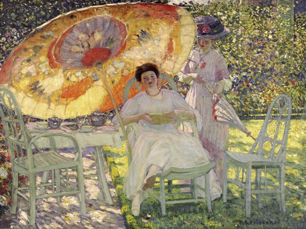 The Garden Parasol By Frederick Carl Frieseke Fine Art Print 2