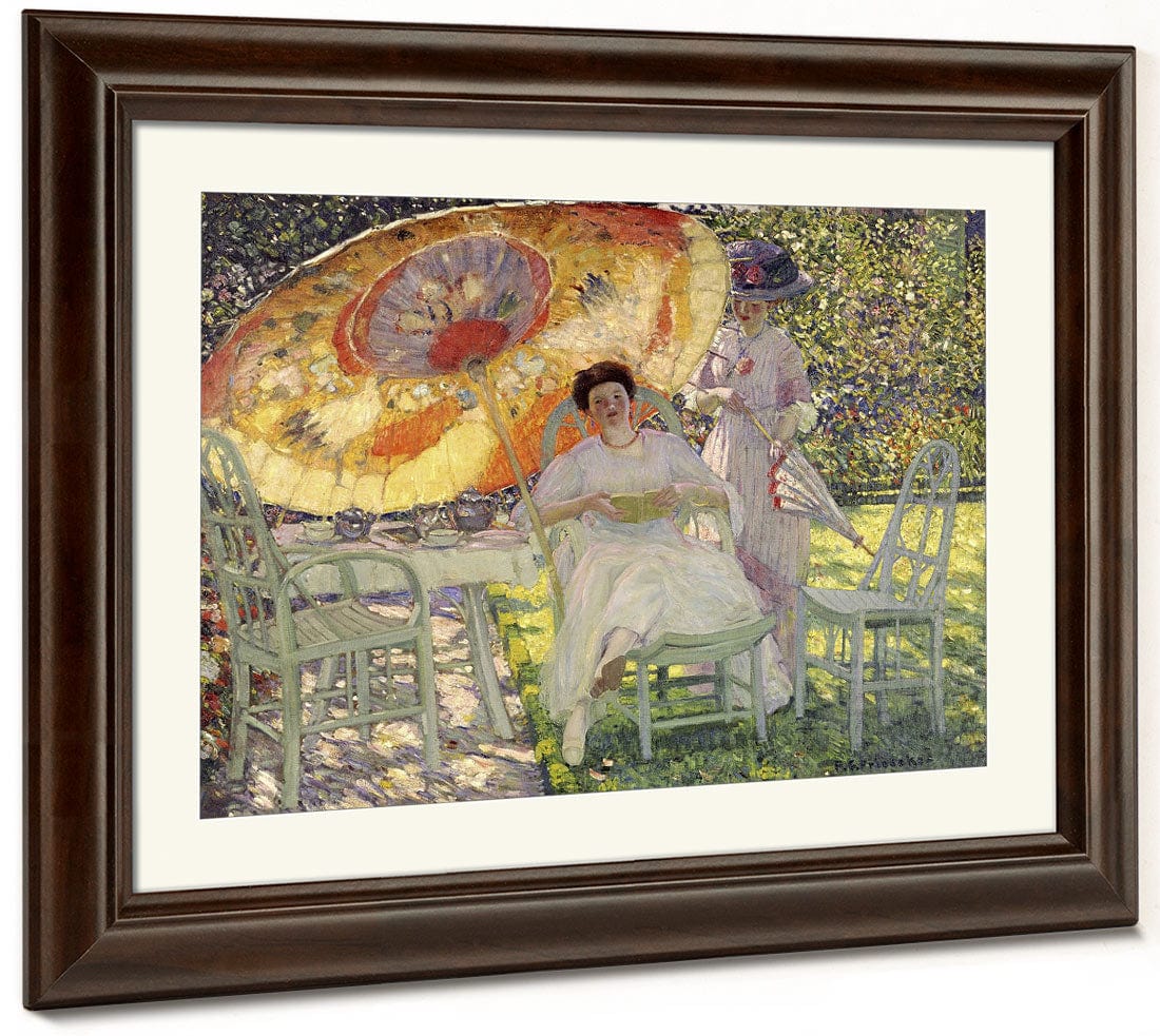 The Garden Parasol By Frederick Carl Frieseke Fine Art Print 2