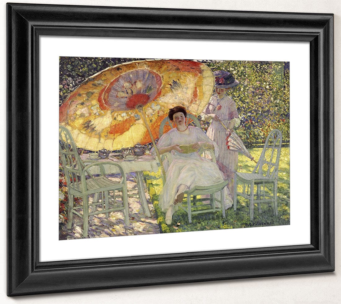 The Garden Parasol By Frederick Carl Frieseke Fine Art Print 2