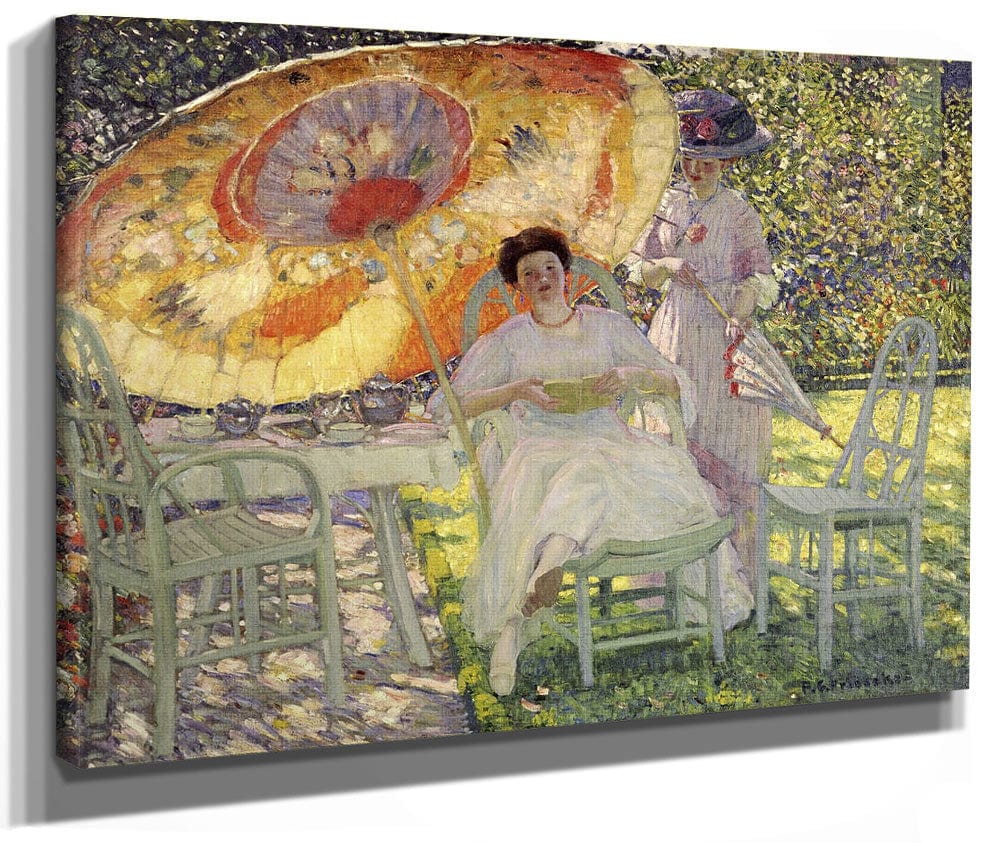 The Garden Parasol By Frederick Carl Frieseke Fine Art Print 2