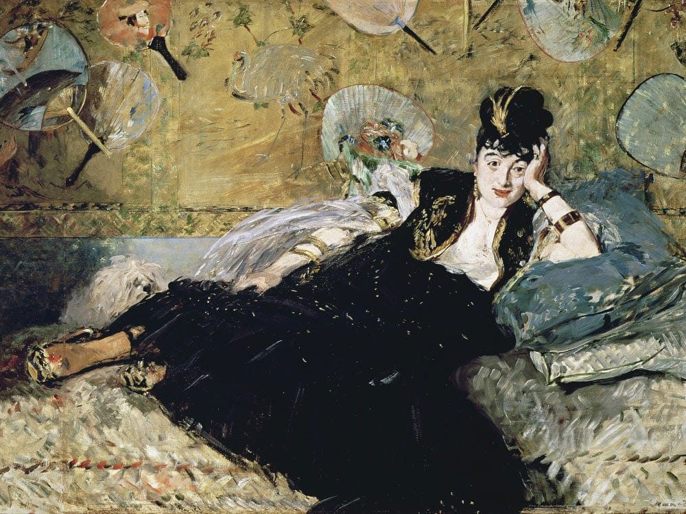 The Lady With Fans, Portrait Of Nina De Callias (1844 84) By Edouard Manet Fine Art Print 2