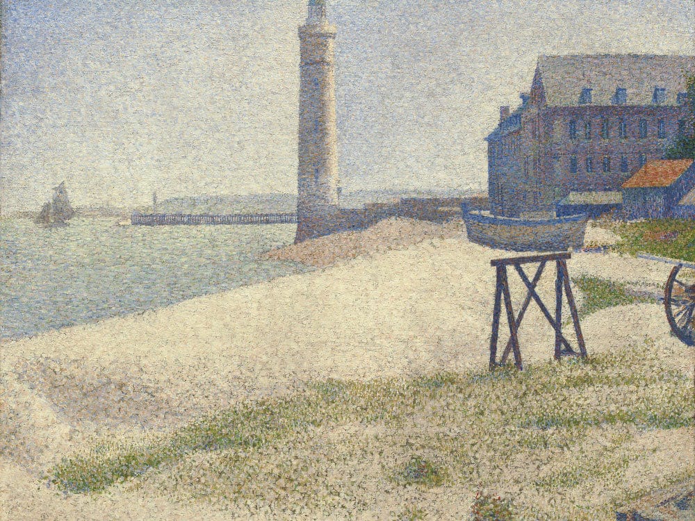 The Lighthouse At Honfleur By Georges Pierre Seurat Fine Art Print 2