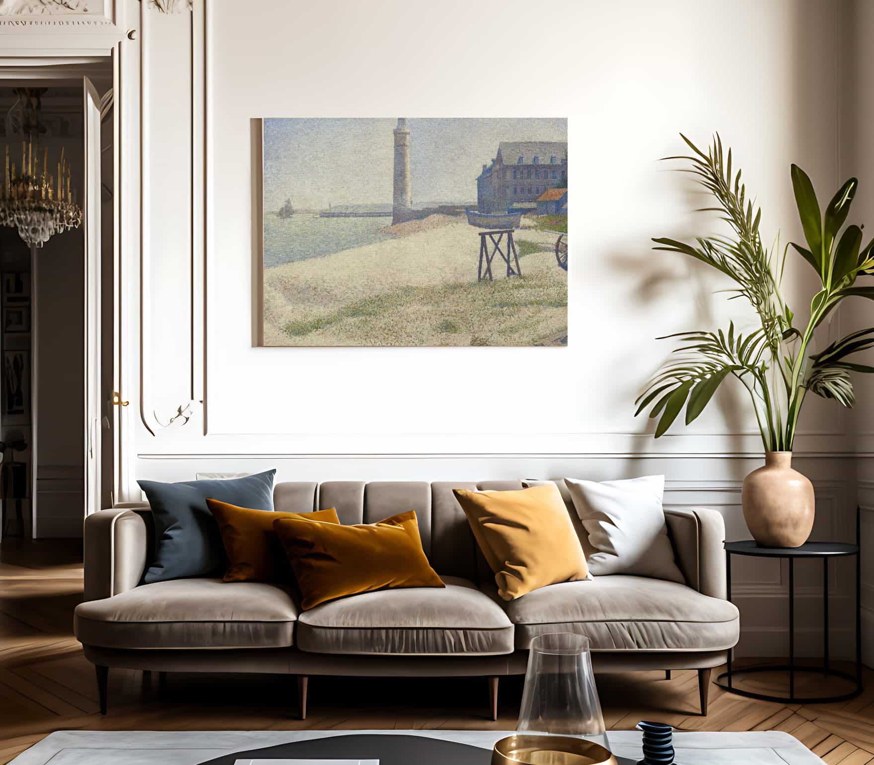 The Lighthouse At Honfleur By Georges Pierre Seurat Fine Art Print 2