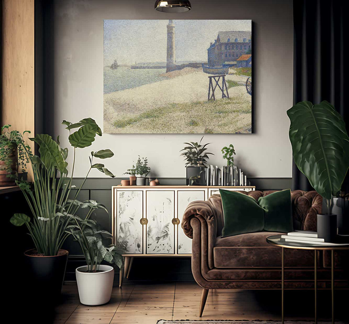 The Lighthouse At Honfleur By Georges Pierre Seurat Fine Art Print 2