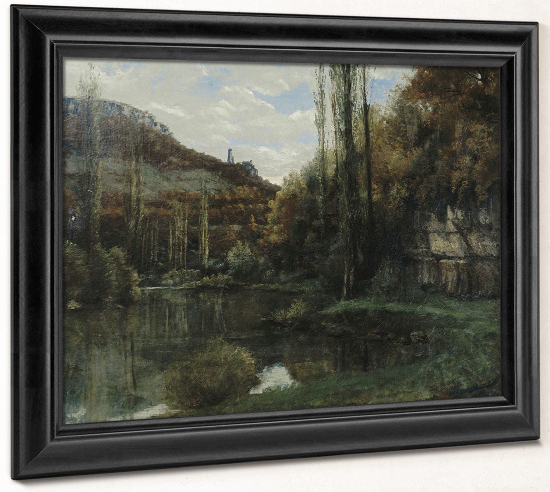 The Mirror On The River Loue At Scey En Varais, Near Ornans By Jean Desire Gustave Courbet Fine Art Print 2