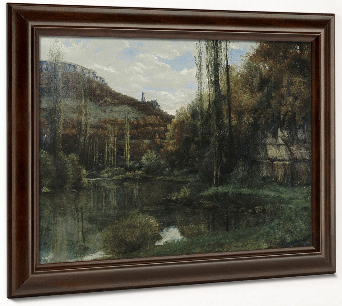 The Mirror On The River Loue At Scey En Varais, Near Ornans By Jean Desire Gustave Courbet Fine Art Print 2