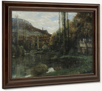 The Mirror On The River Loue At Scey En Varais, Near Ornans By Jean Desire Gustave Courbet Fine Art Print 2
