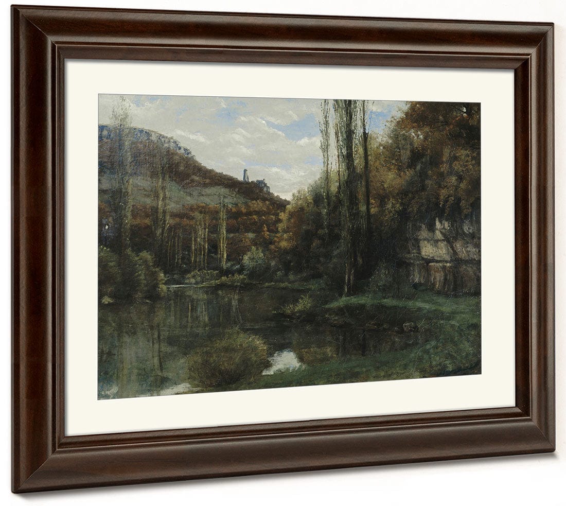 The Mirror On The River Loue At Scey En Varais, Near Ornans By Jean Desire Gustave Courbet Fine Art Print 2