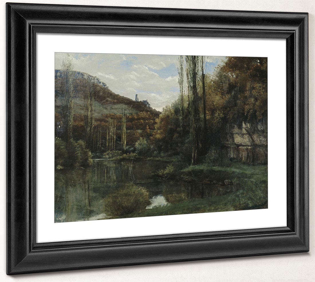 The Mirror On The River Loue At Scey En Varais, Near Ornans By Jean Desire Gustave Courbet Fine Art Print 2