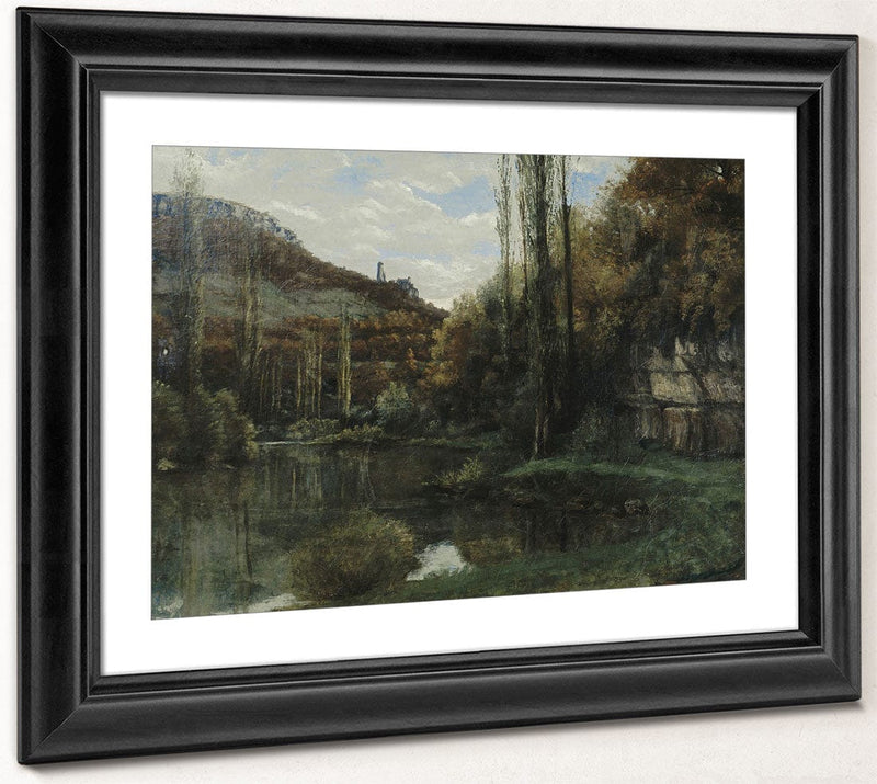 The Mirror On The River Loue At Scey En Varais, Near Ornans By Jean Desire Gustave Courbet Fine Art Print 2