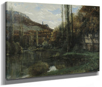 The Mirror On The River Loue At Scey En Varais, Near Ornans By Jean Desire Gustave Courbet Fine Art Print 2