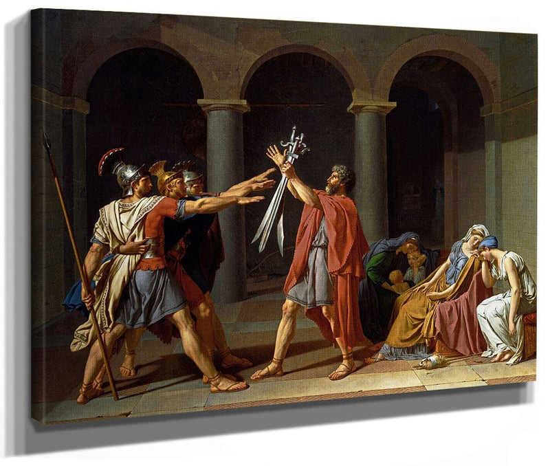 The Oath Of The Horatii By Jacques Louis David Fine Art Print 2