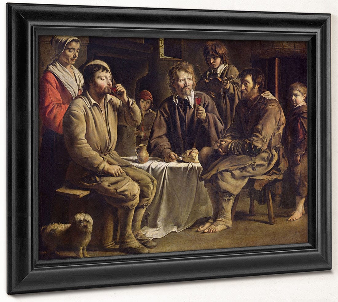 The Peasant's Meal By Louis Le Nain Fine Art Print 2
