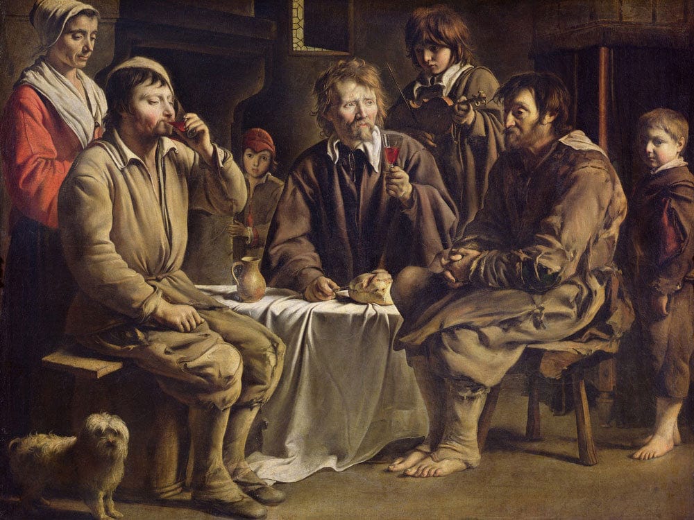 The Peasant's Meal By Louis Le Nain Fine Art Print 2