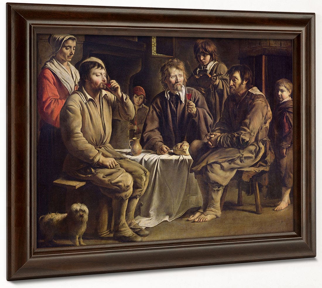 The Peasant's Meal By Louis Le Nain Fine Art Print 2