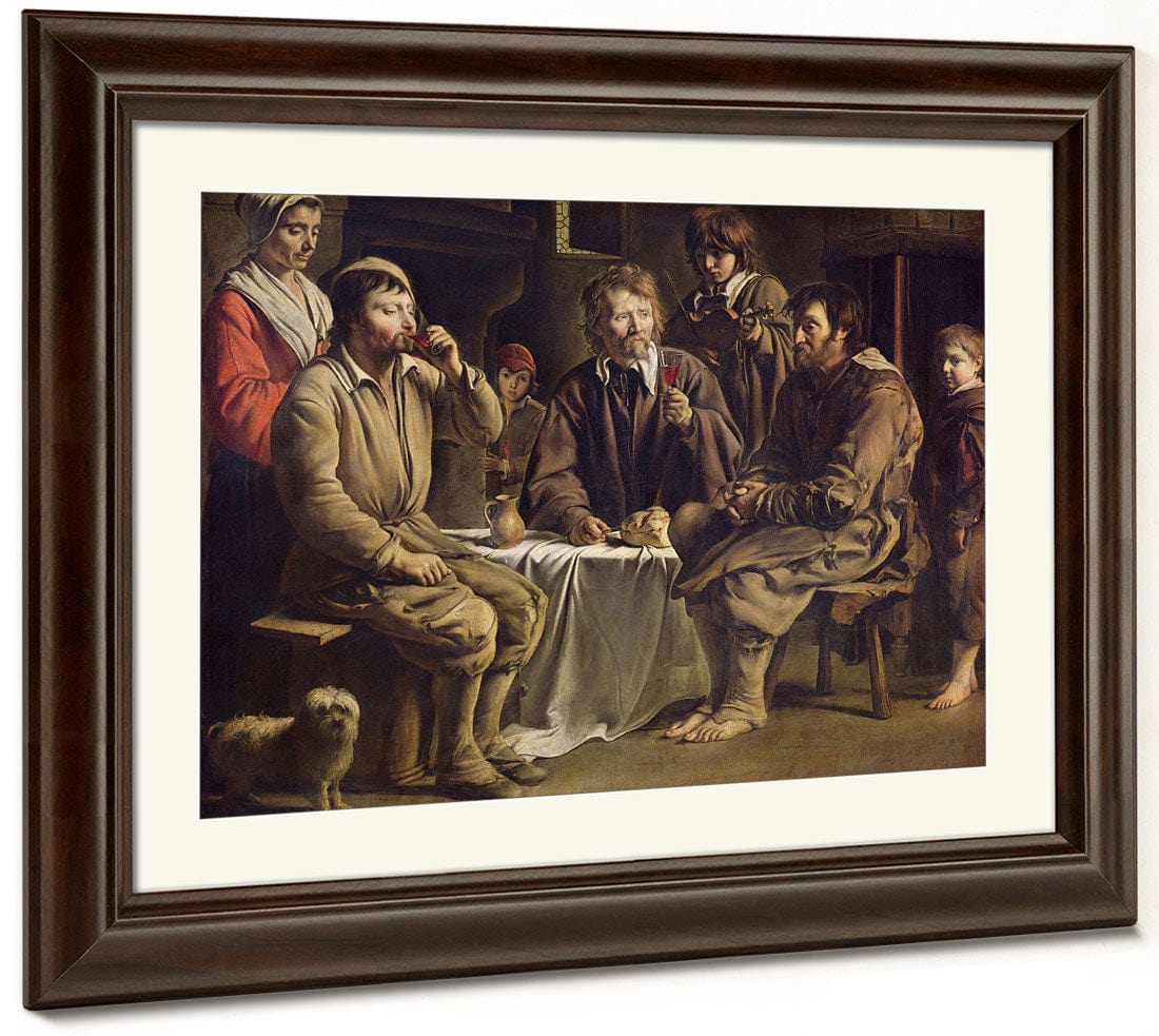 The Peasant's Meal By Louis Le Nain Fine Art Print 2