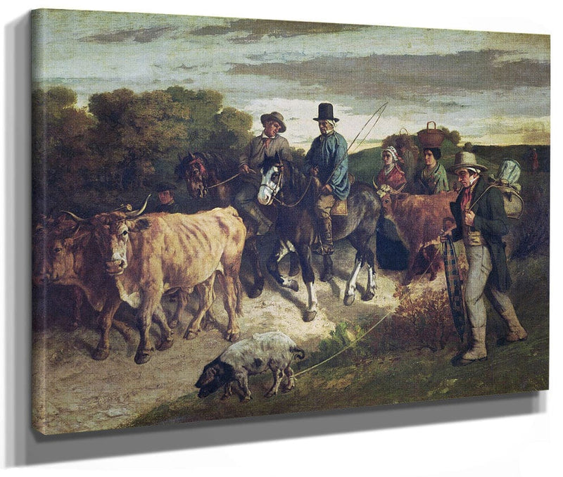 The Peasants Of Flagey Returning From The Fair By Jean Desire Gustave Courbet Fine Art Print 2