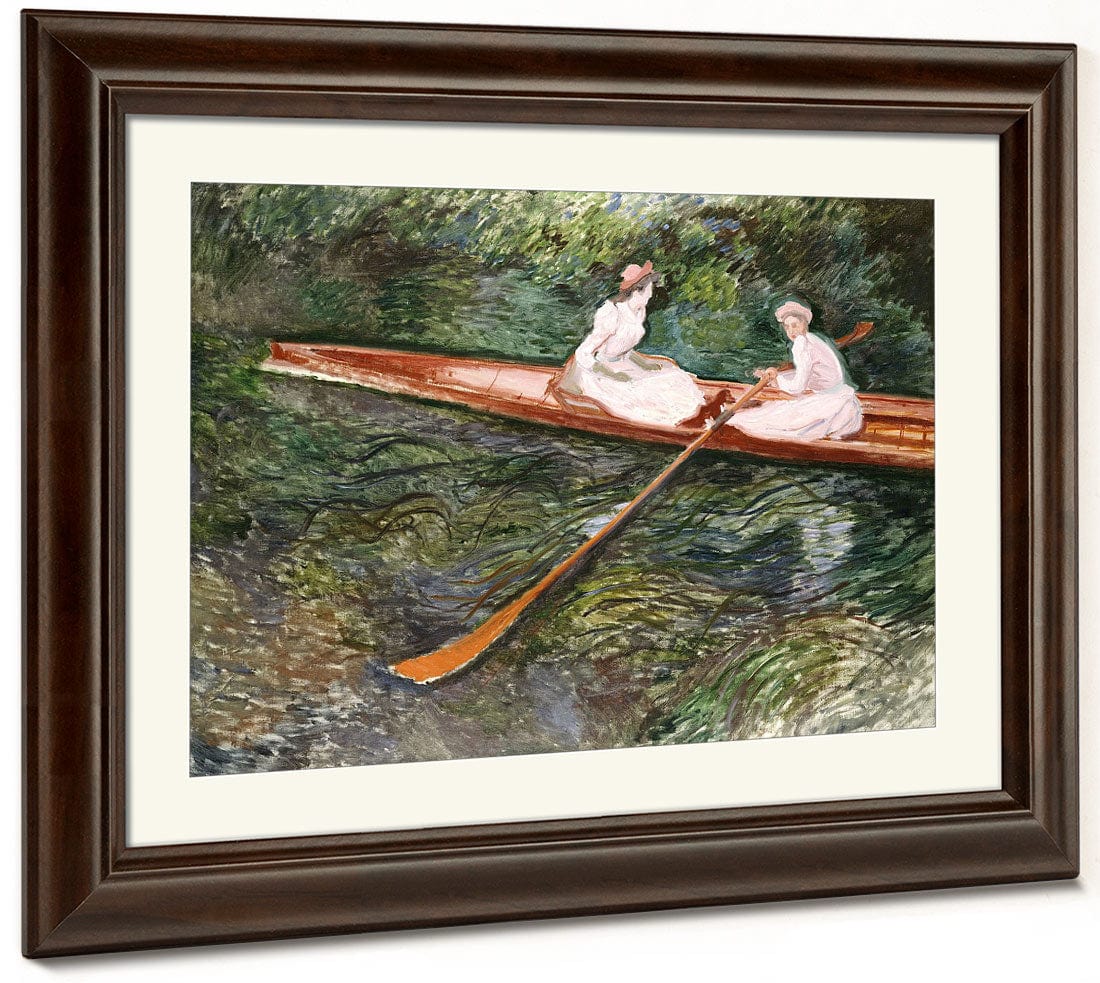 The Pink Rowing Boat By Claude Monet Fine Art Print 2