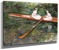 The Pink Rowing Boat By Claude Monet Fine Art Print 2