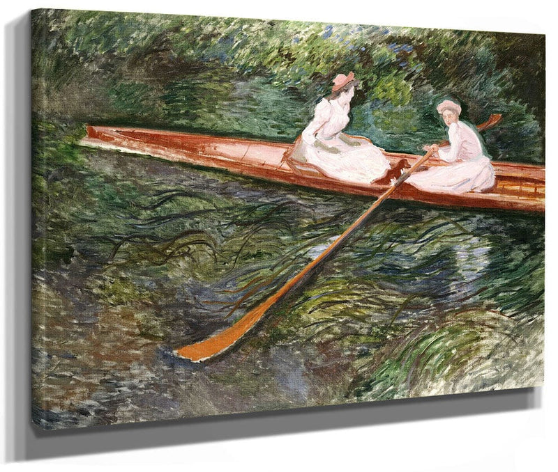 The Pink Rowing Boat By Claude Monet Fine Art Print 2