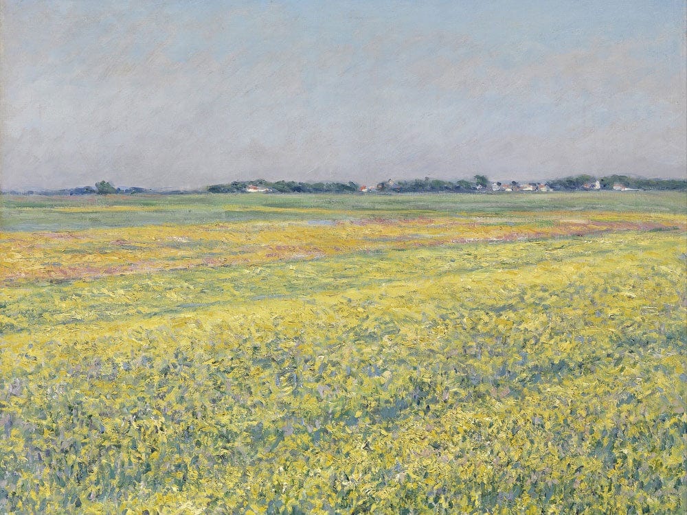 The Plain Of Gennevilliers, Yellow Fields By Gustave Caillebotte Fine Art Print 2