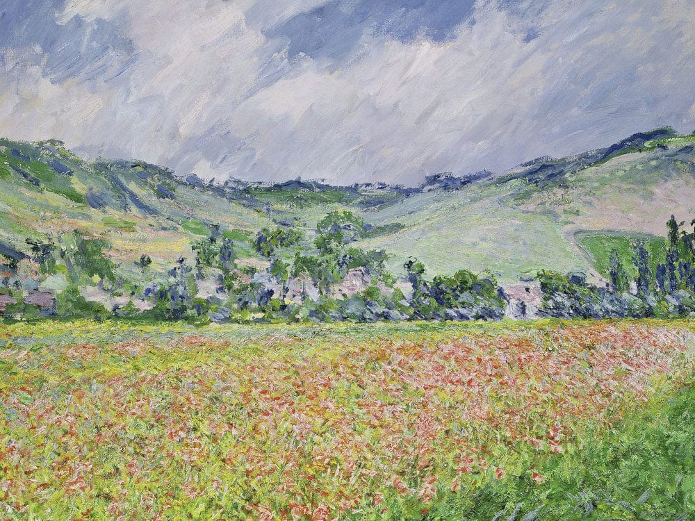 The Poppy Field Near Giverny By Claude Monet Fine Art Print 2