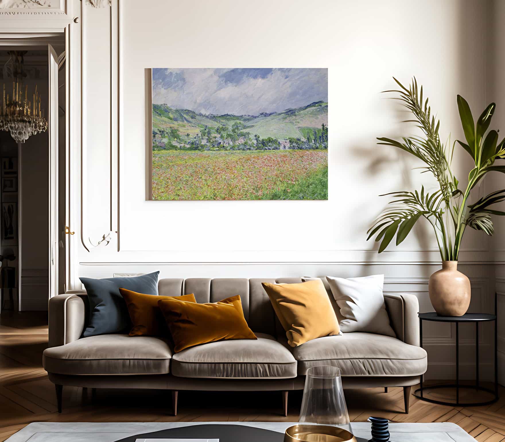 The Poppy Field Near Giverny By Claude Monet Fine Art Print 2