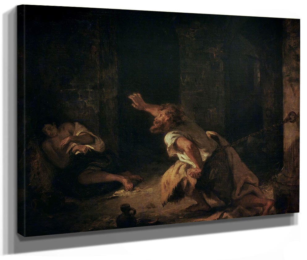 The Prisoner Of Chillon By Ferdinand Victor Eugene Delacroix Fine Art Print 2