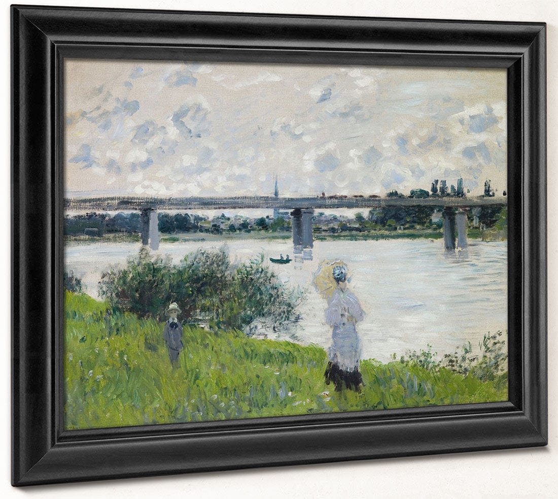 The Promenade With The Railroad Bridge, Argenteuil By Claude Monet Fine Art Print 2
